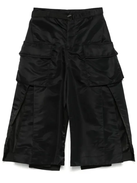 sacai falda midi con aberturas
