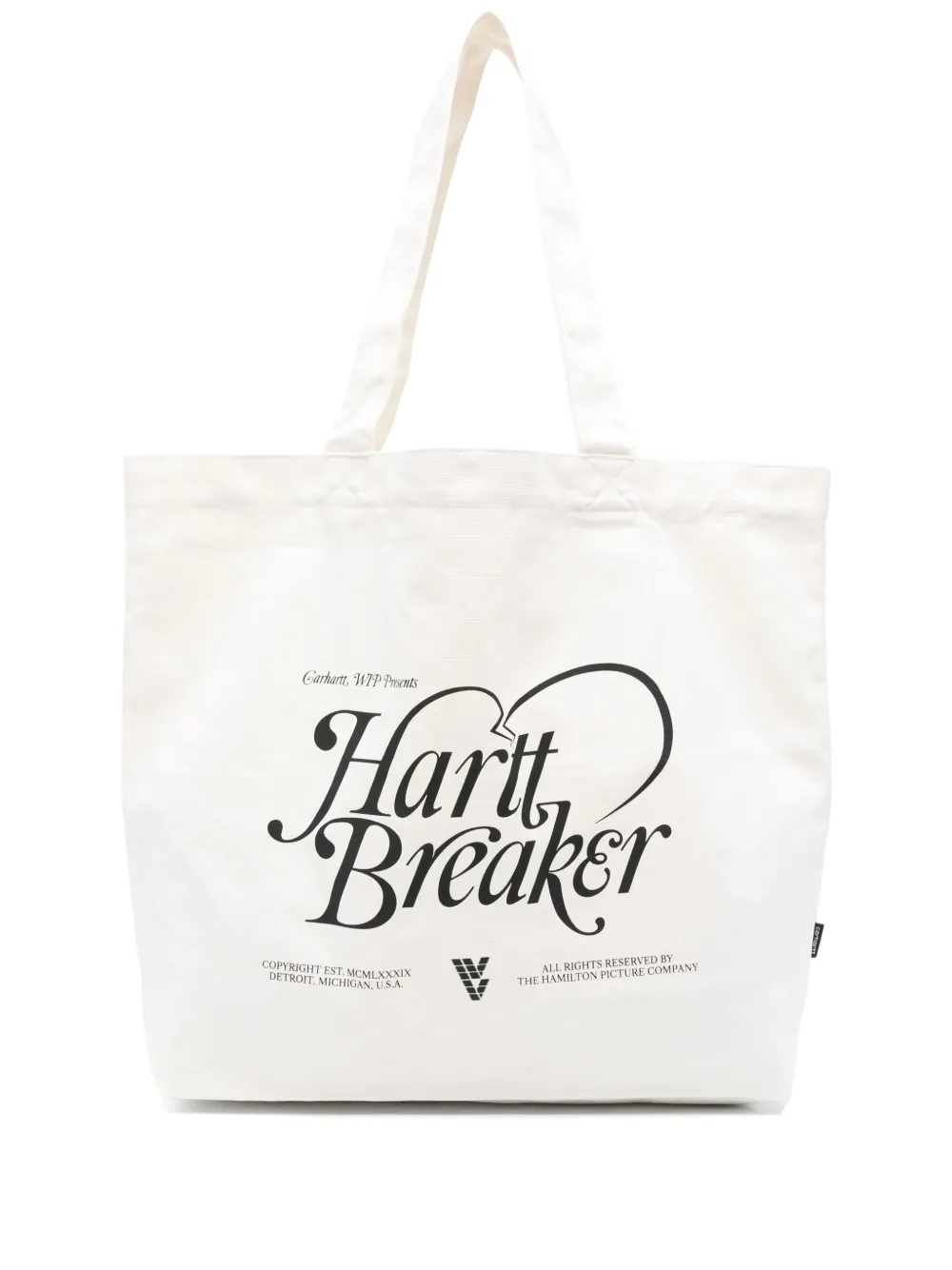 Carhartt WIP Bolsa tote grande de canvas com estampa | Branco | Image 1