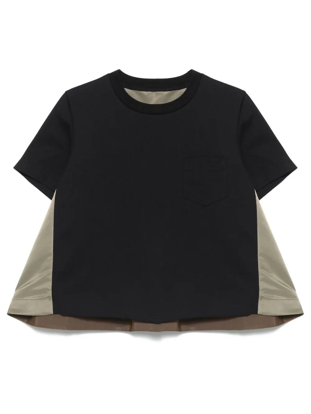 Sacai T-shirt met vlakken Zwart