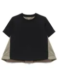 sacai panelled T-shirt - Black