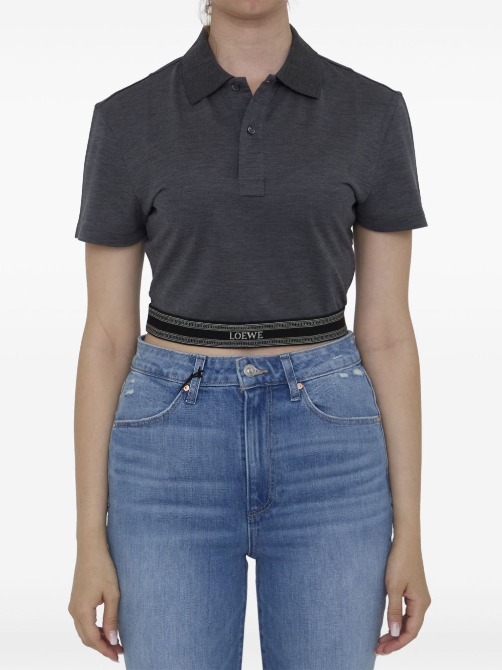 LOEWE CROPPED POLO SHIRT 