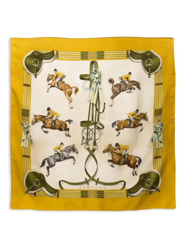 Hermès Pre-Owned 1975 Jumping By Philippe Ledoux Zijden Sjaal
