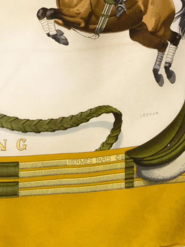 Hermès Pre-Owned 1975 Jumping By Philippe Ledoux Zijden Sjaal