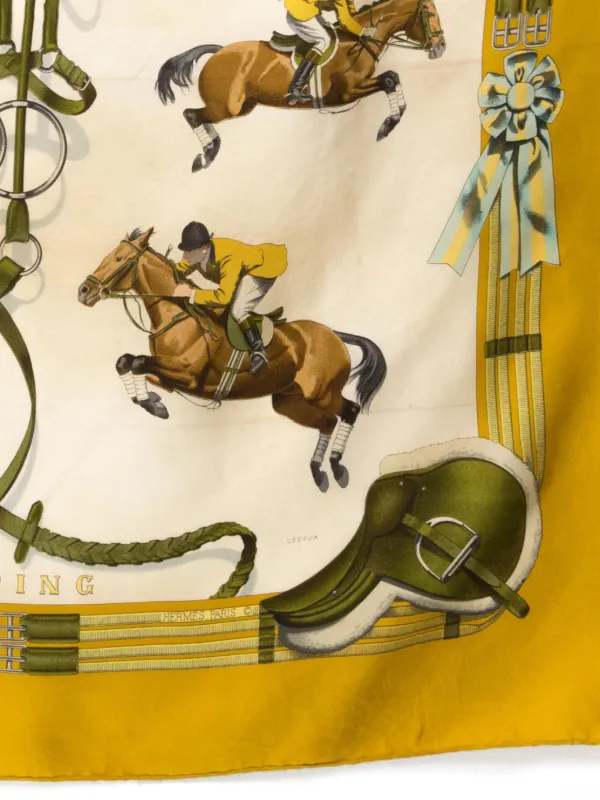 Hermès Pre-Owned 1975 Jumping By Philippe Ledoux Zijden Sjaal