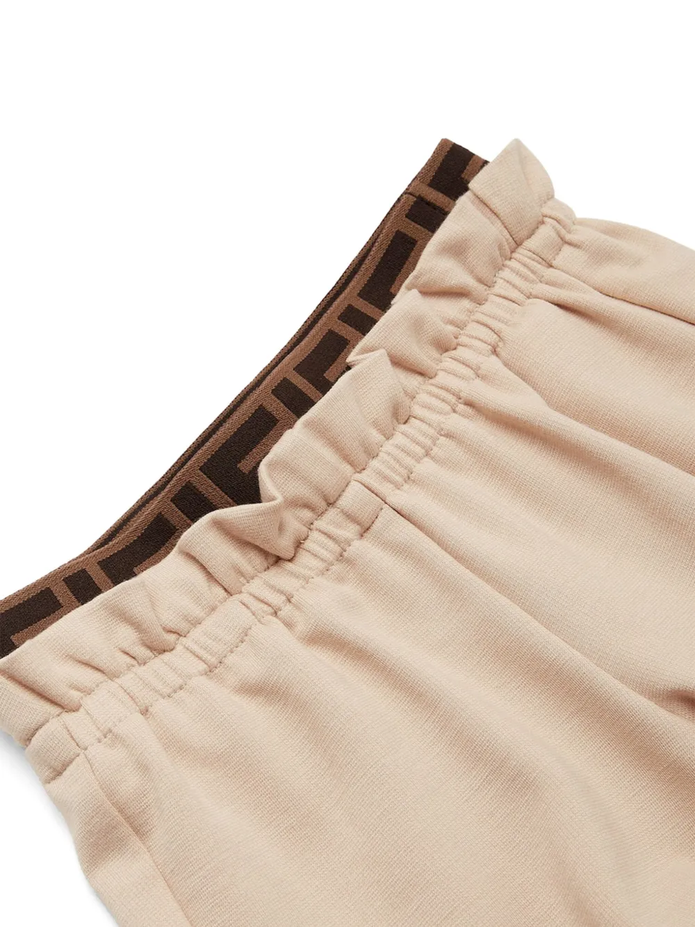 Fendi Kids Trainingsbroek met Zucca-afwerking Beige