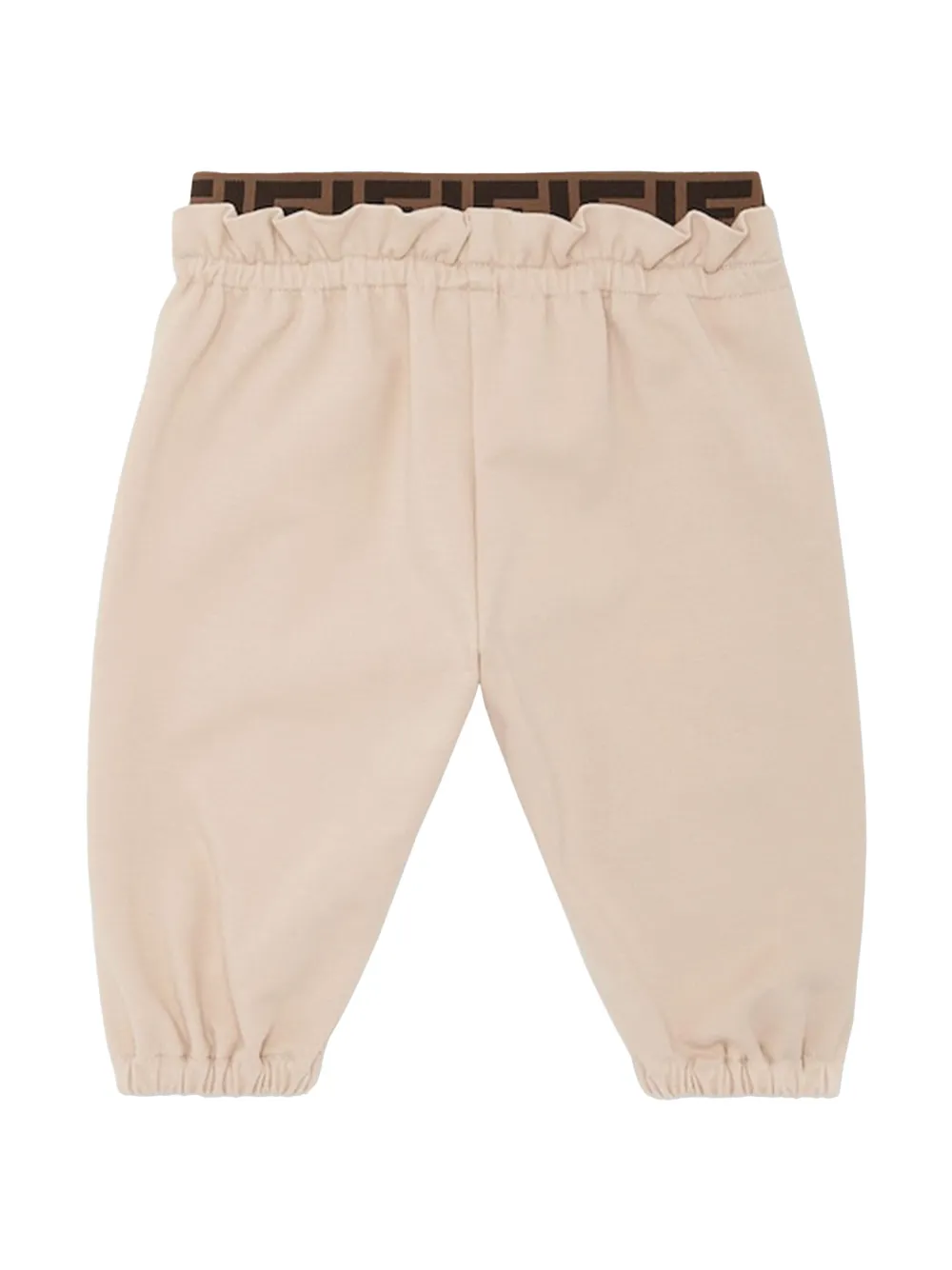 Fendi Kids Trainingsbroek met Zucca-afwerking Beige