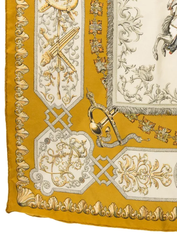 Hermès Pre-Owned 1963 Ludovicus Magnus By F.de La Perriere Silk