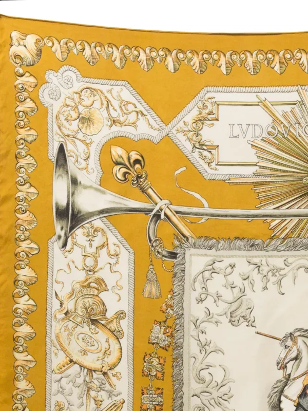 Hermès Pre-Owned 1963 Ludovicus Magnus By F.de La Perriere Silk