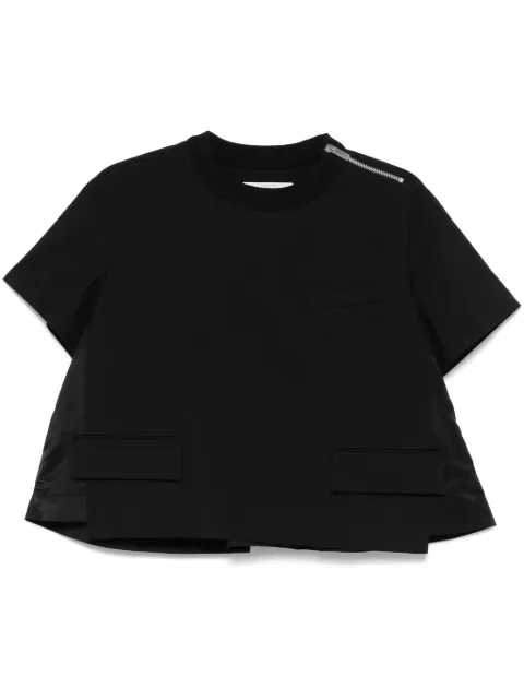 sacai playera con pliegues