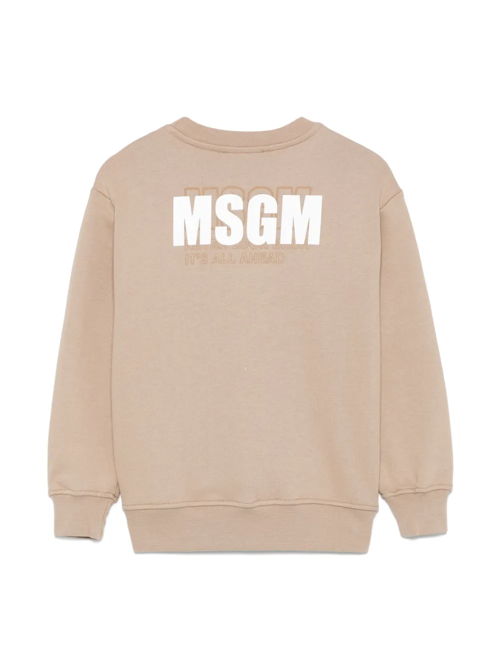 MSGM Kids logo-print sweatshirt - Beige