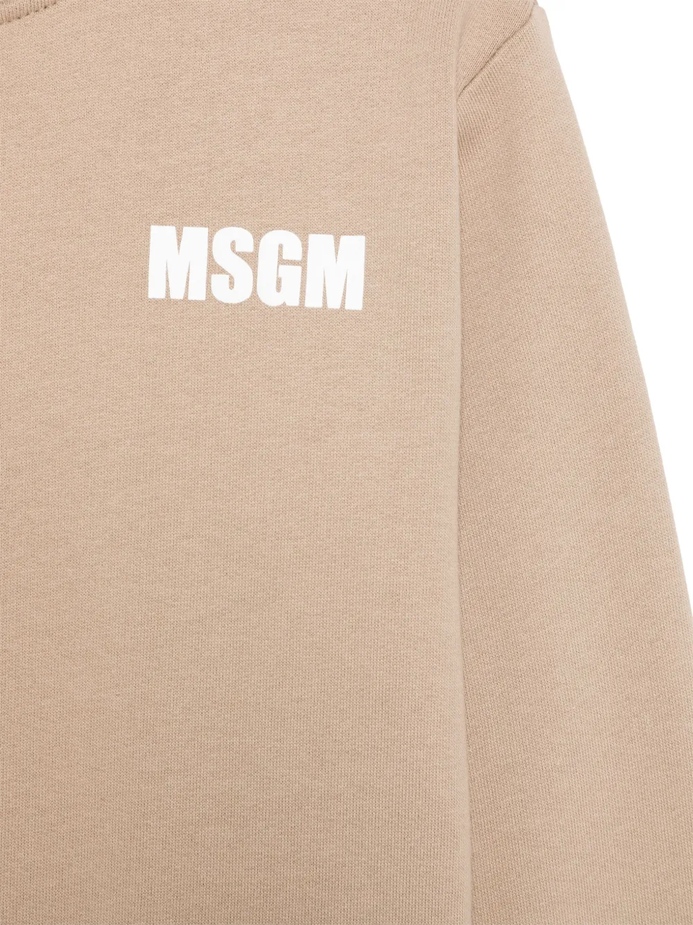 MSGM Kids Sweater met logoprint Beige