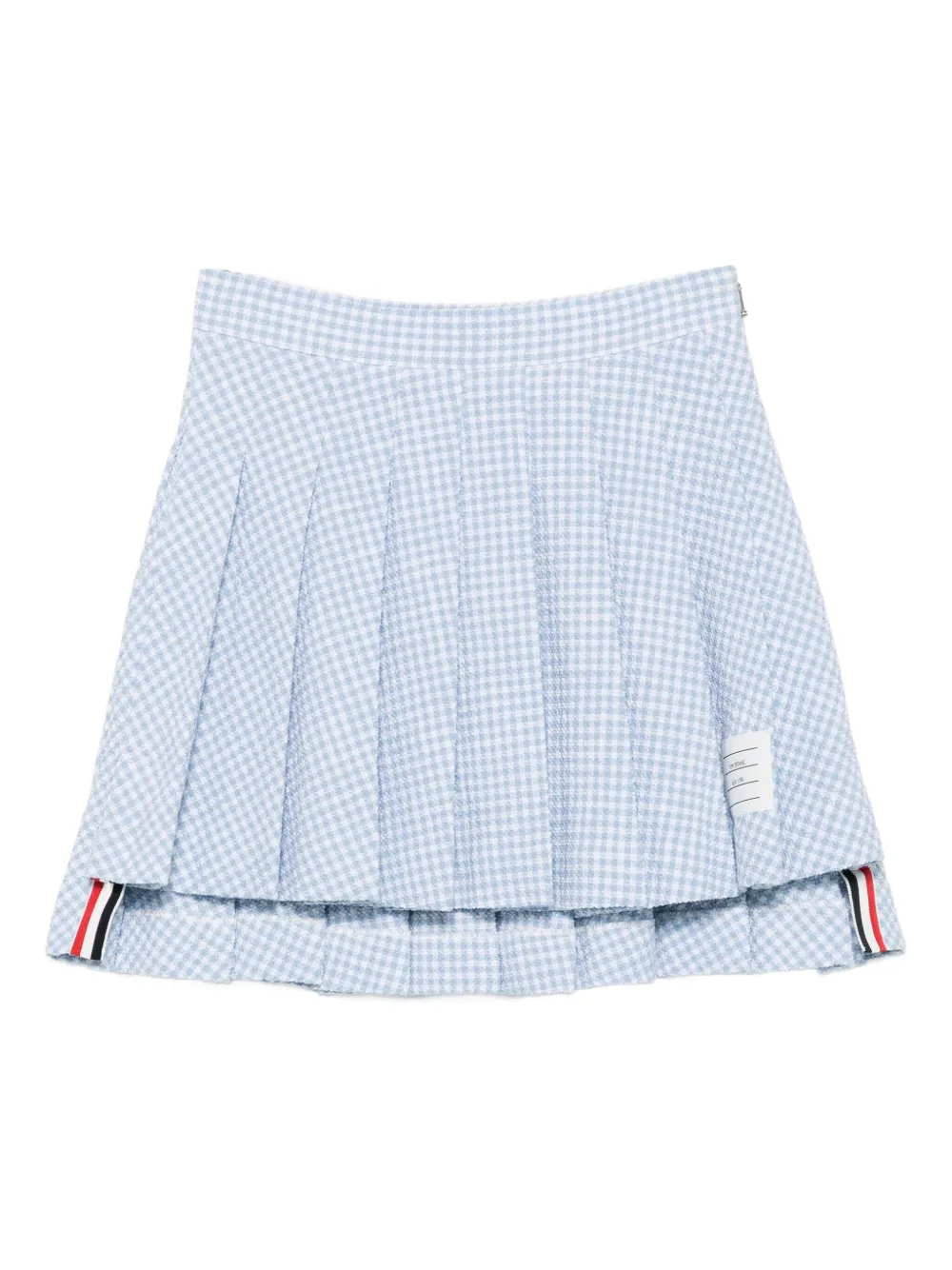 Thom Browne Geruite mini-plooirok Blauw