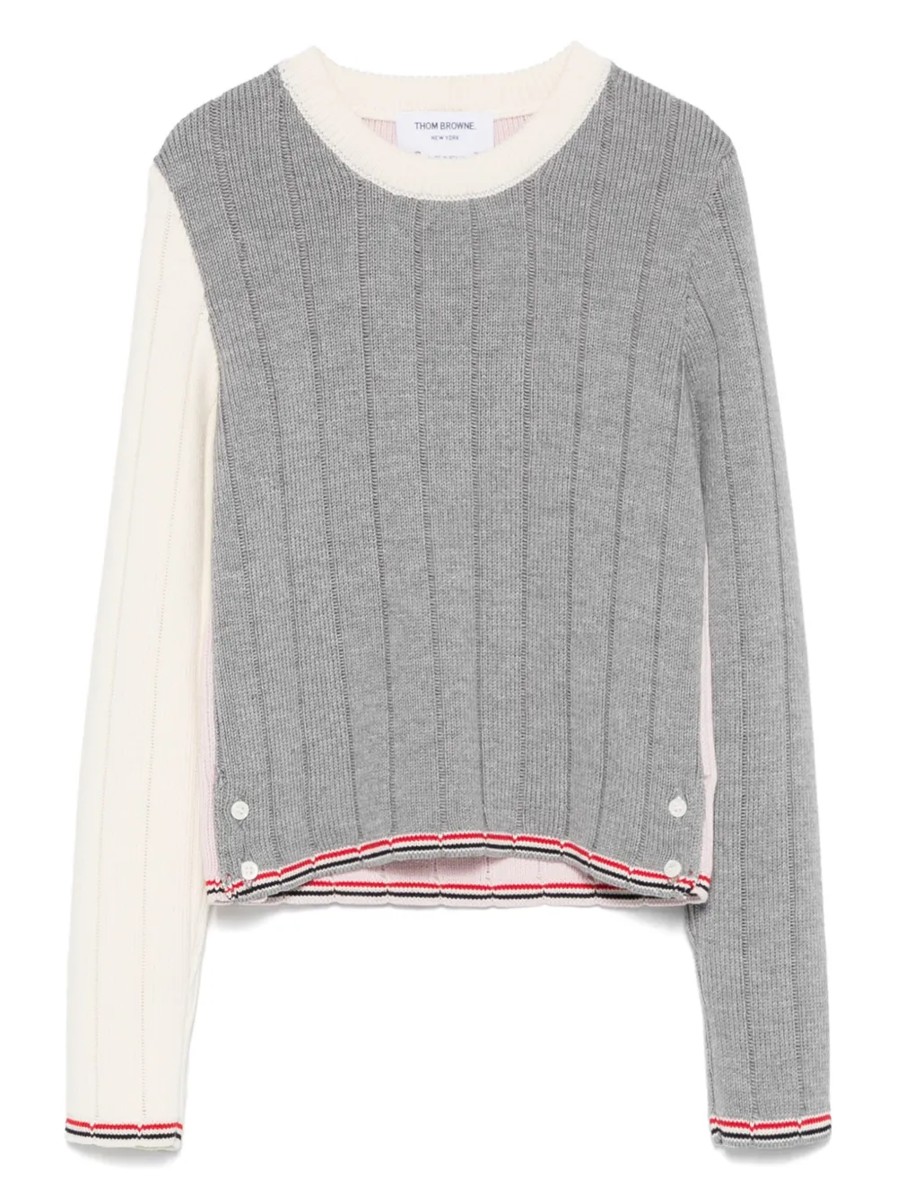 virgin wool ribbed jumper