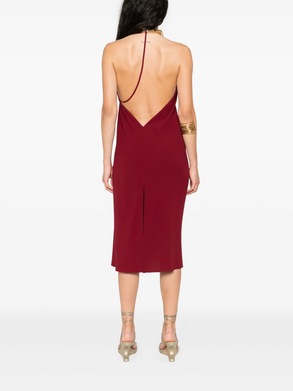 Gucci Zijden crêpe midi-jurk Rood
