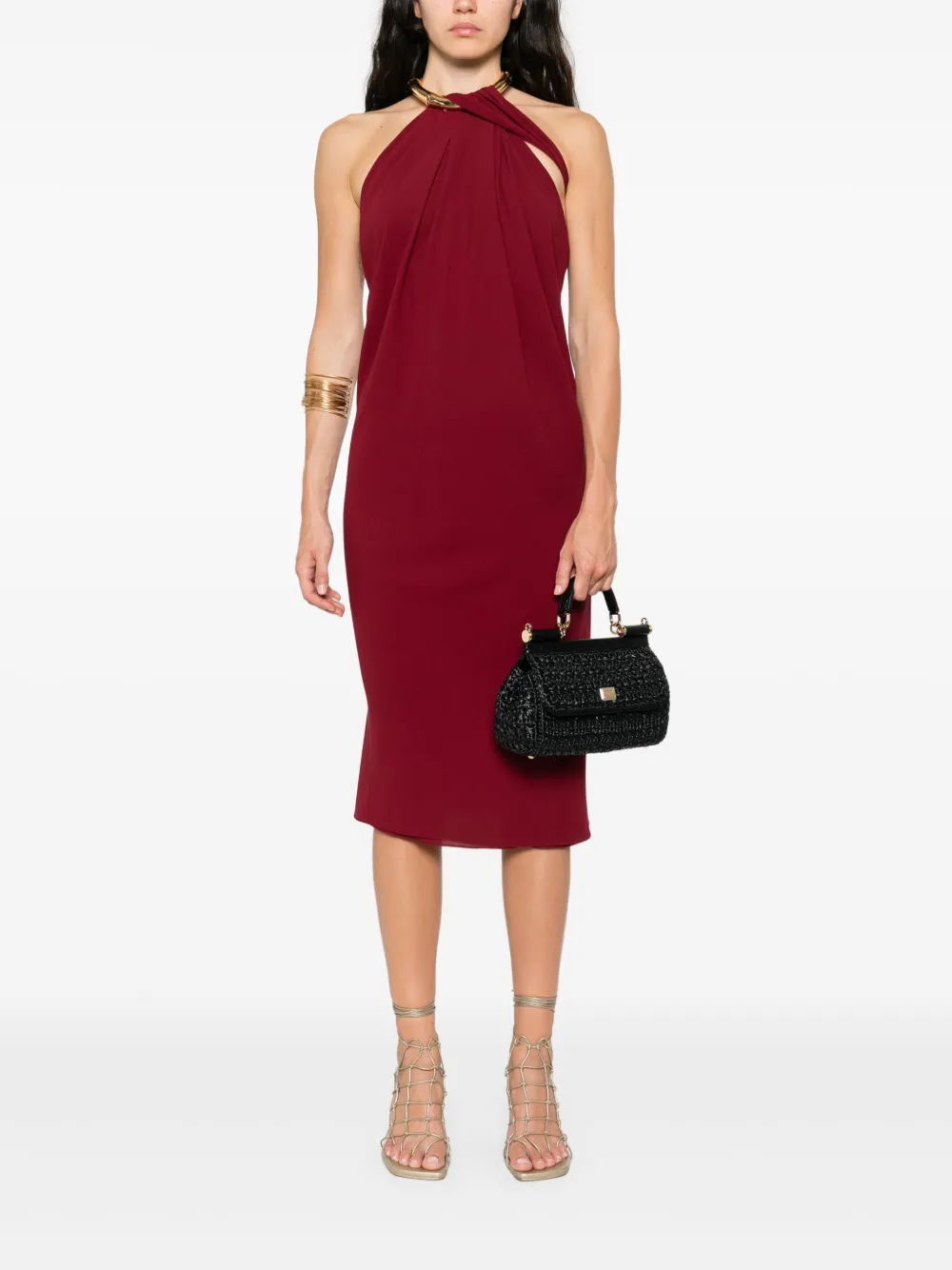 Gucci Zijden crêpe midi-jurk - Rood