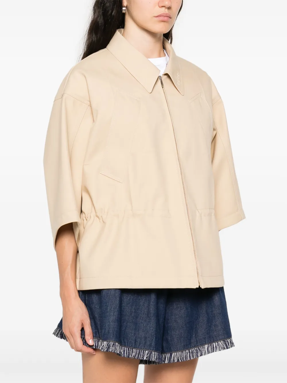 Gucci Katoenen gabardine jack Beige
