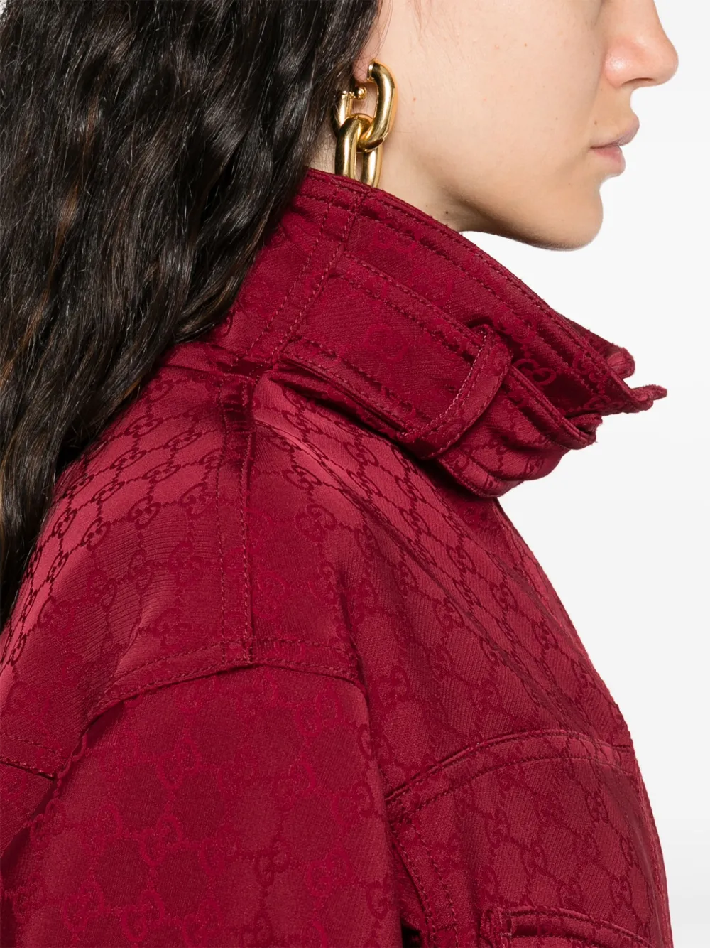 Gucci Jas met jacquard Rood