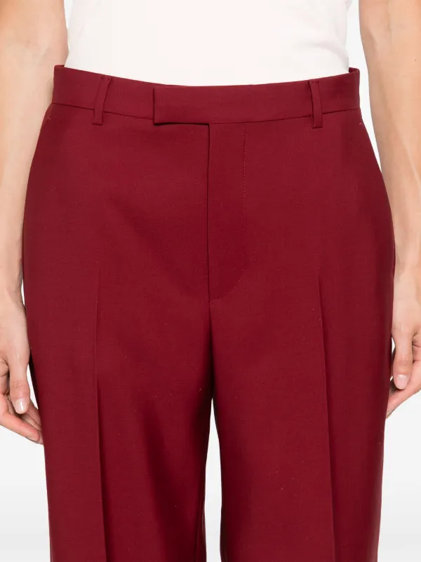 Gucci front-slit Trousers | Red | FARFETCH Gucci front-slit Trousers | Red | FARFETCH