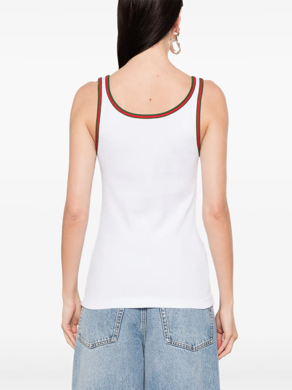 Gucci Geribbelde tanktop Wit