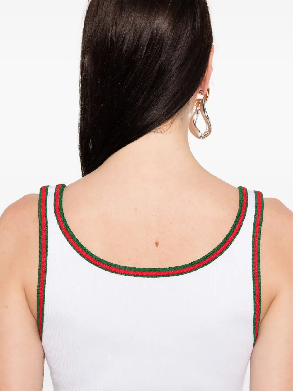 Gucci Geribbelde tanktop Wit