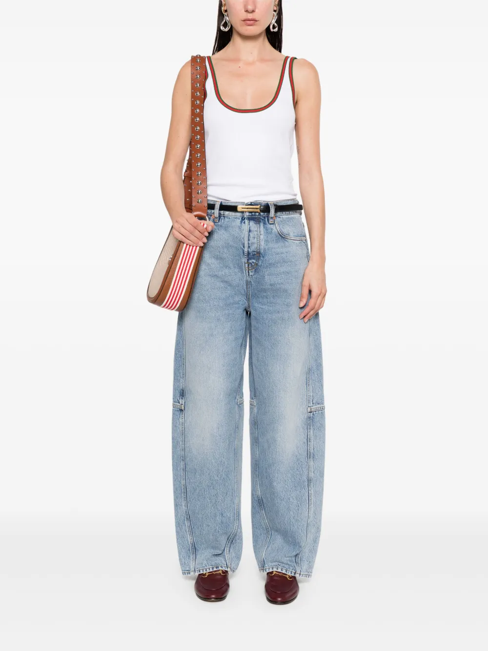 Gucci Geribbelde tanktop Wit
