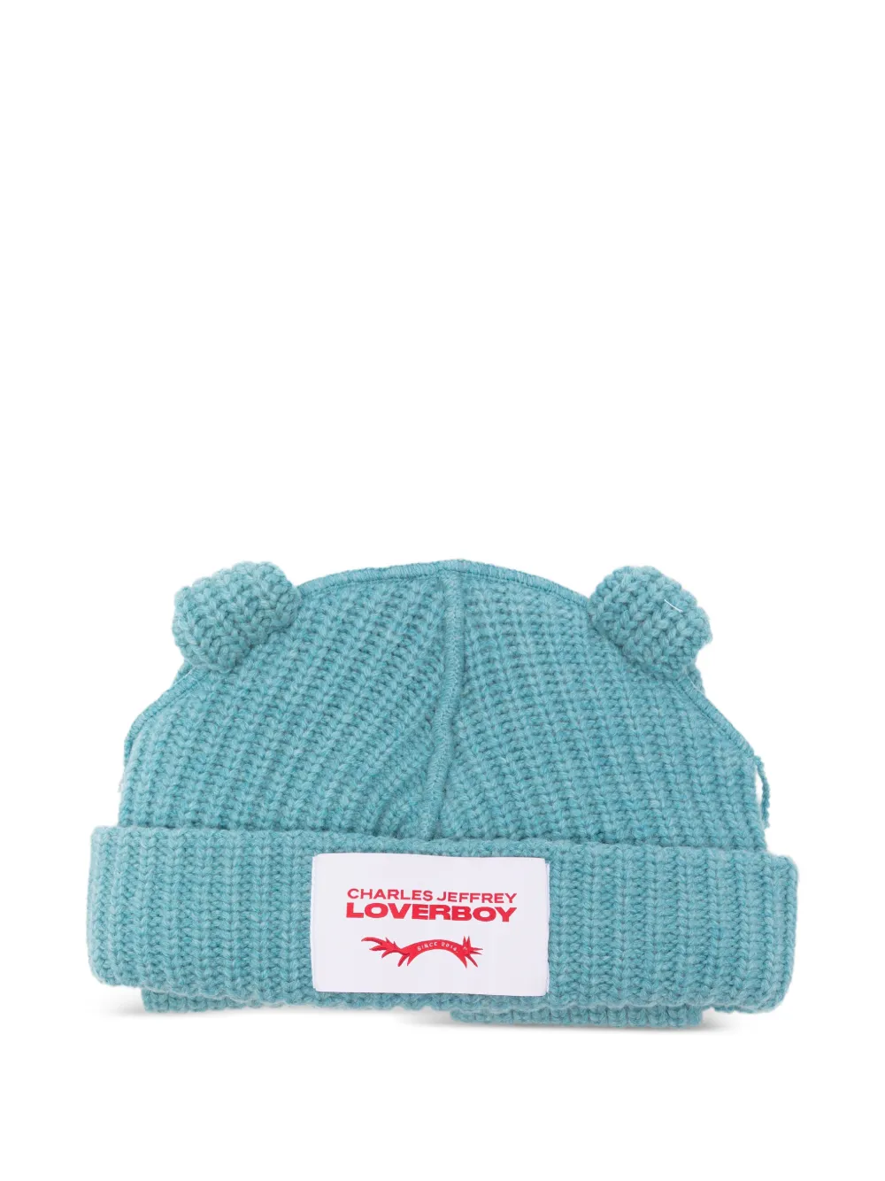Charles Jeffrey Loverboy Rabbit chunky-knit beanie hat - Blu