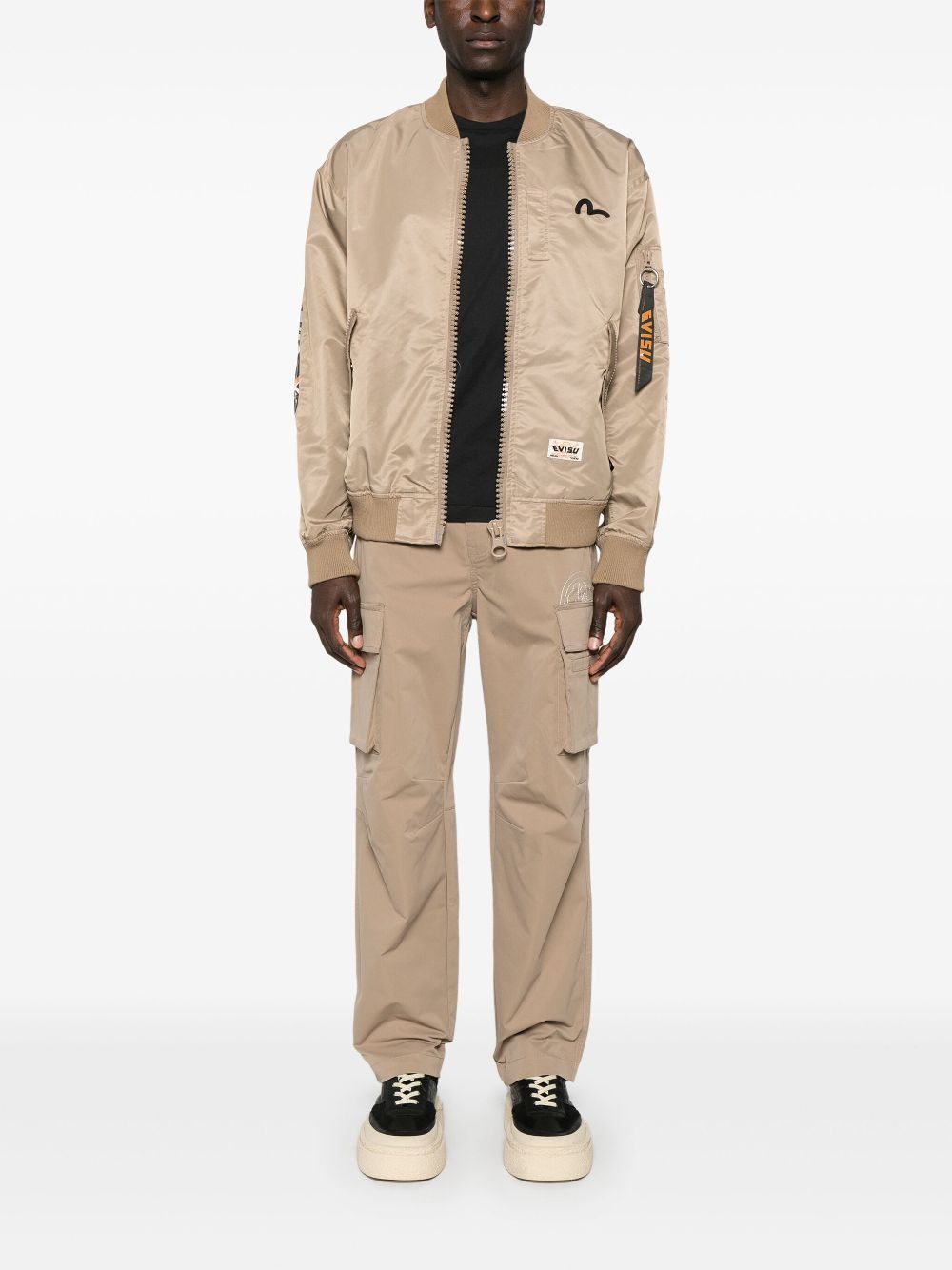 EVISU Kamon & Seagull trousers - Neutrals