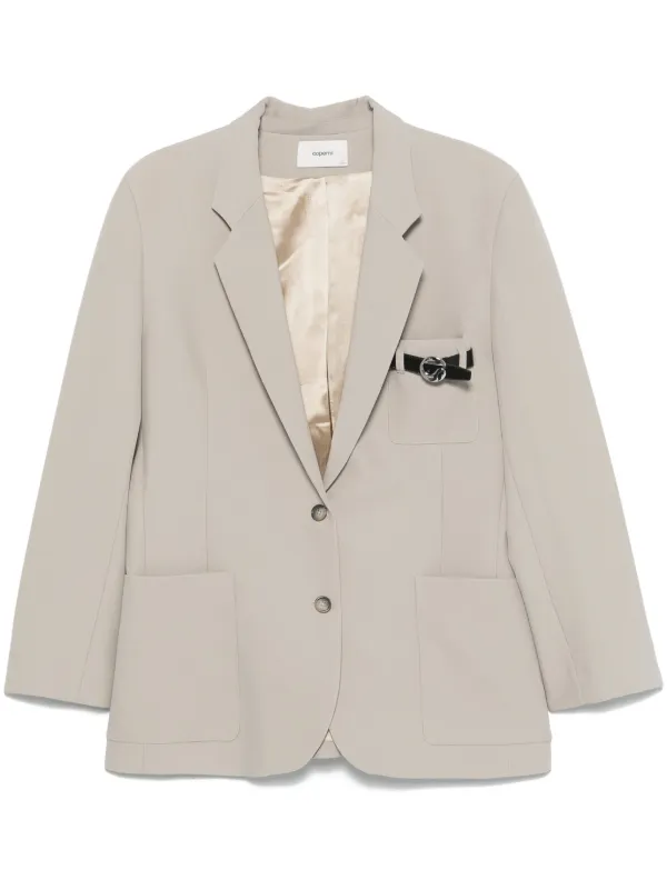 Coperni Belted-pocket Blazer in Green