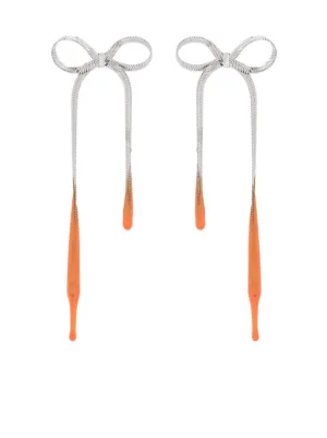 【関税込み】Ottolinger ゴールド＆ブラック Laced Bow ピアス Ottolinger Laced Bow Earrings | Gold | FARFETCH JO