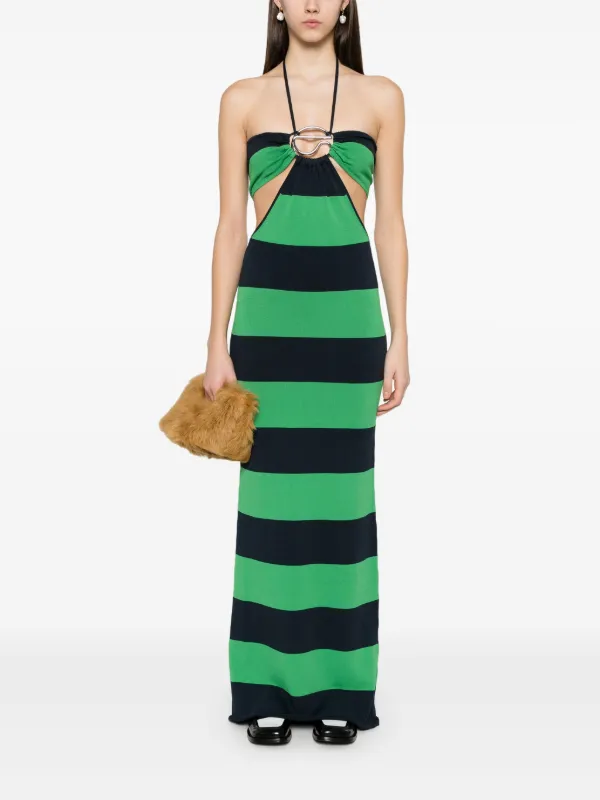 coperni knit dress Knitted Striped Midi | Green Farfetch