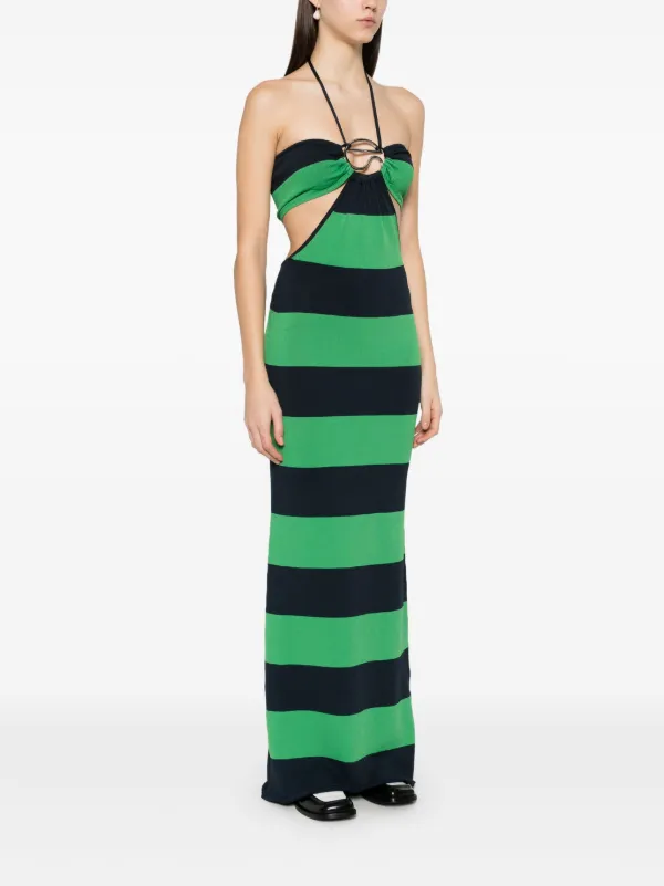 Coperni Knitted Striped Midi Dress | Green | FARFETCH GE Coperni Knitted Striped Midi Dress | Green | FARFETCH GE