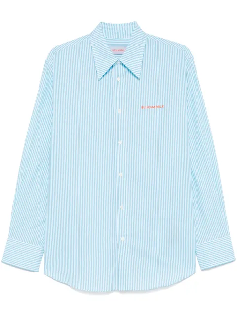 BLUEMARBLE camisa de popelina con rayas estampadas