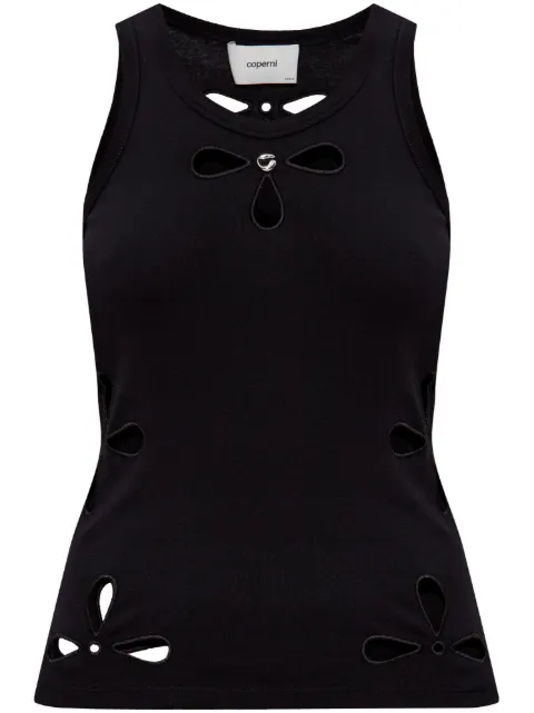 Coperni petal-embroidered tank top