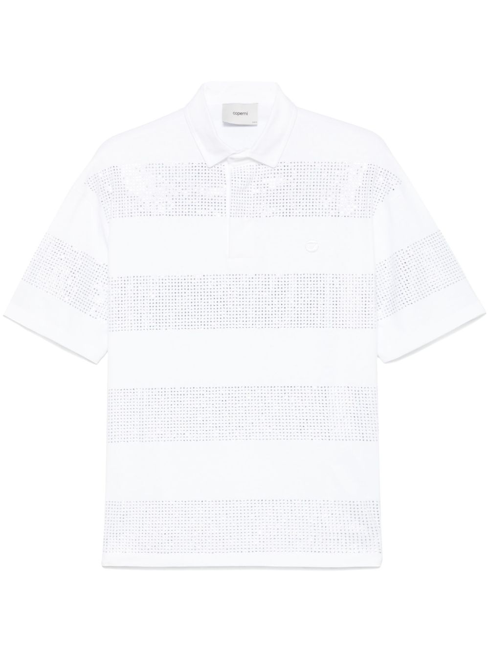 COPERNI CRYSTAL-STRIPED POLO SHIRT