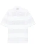 Coperni crystal-striped polo shirt - White