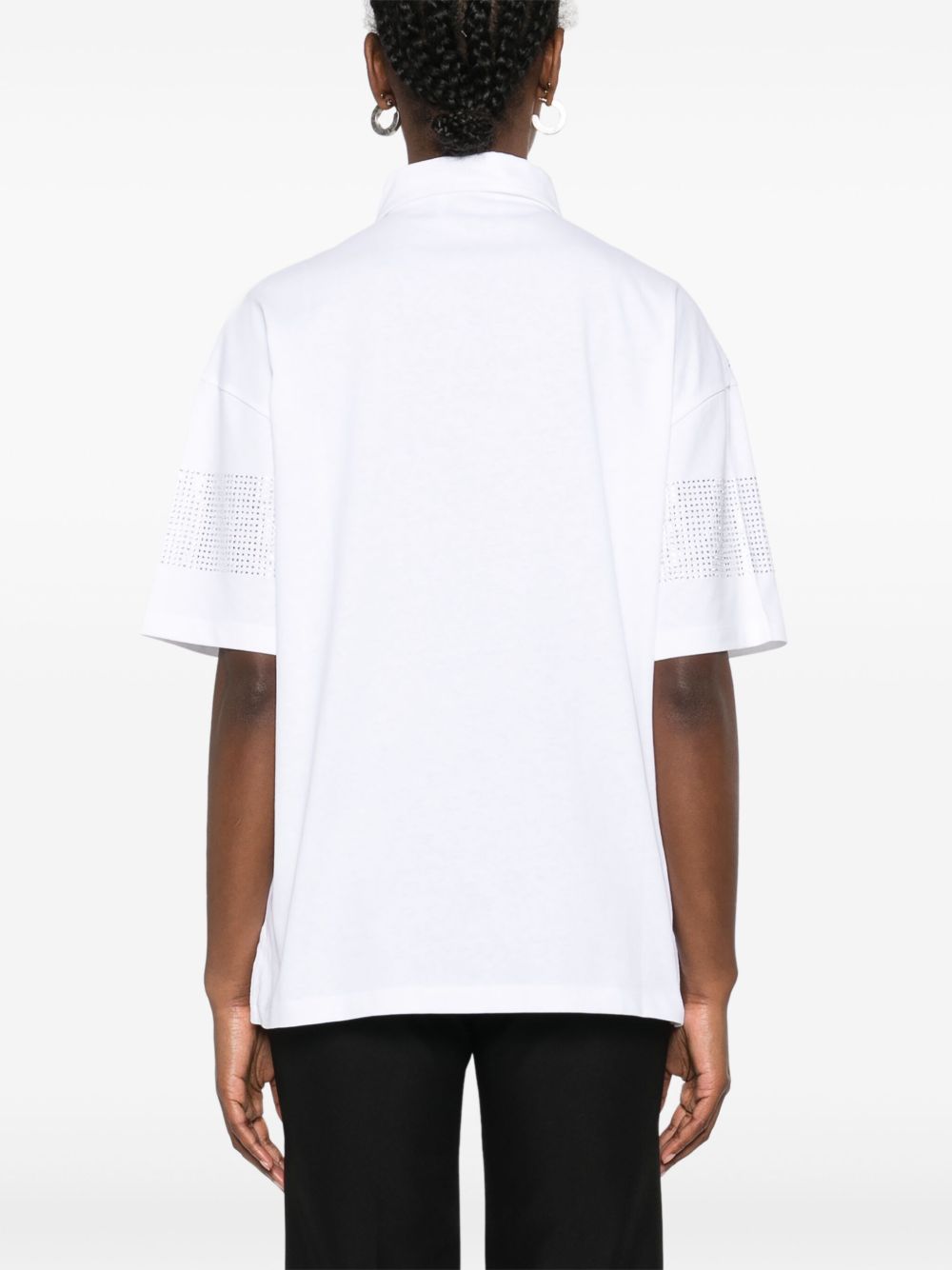 COPERNI CRYSTAL-STRIPED POLO SHIRT