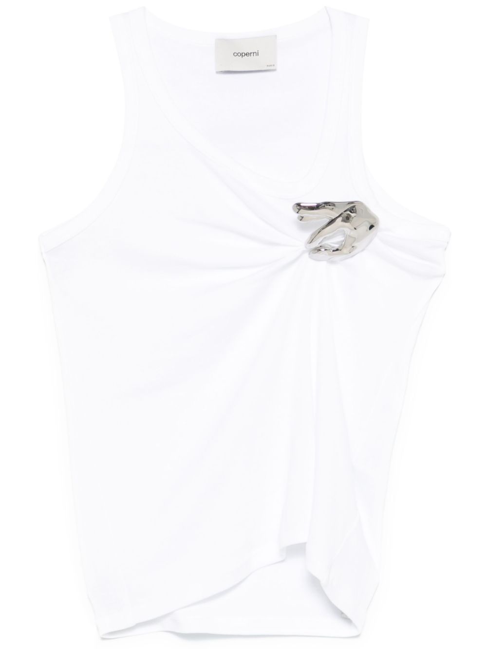 Coperni emoji brooch tank top - White