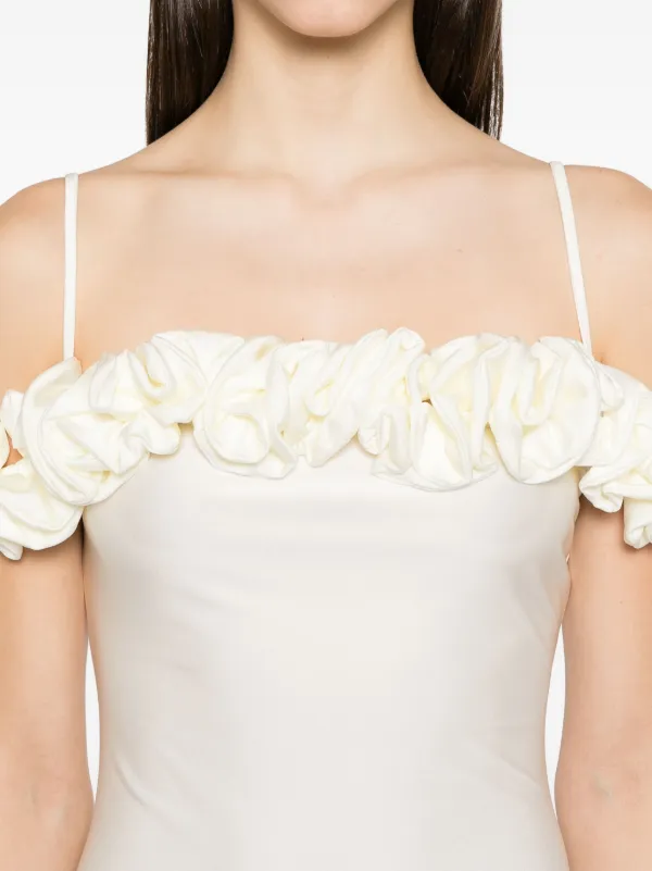 Coperni Ruffled Maxi Dress | White | FARFETCH