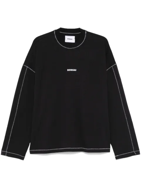 Bonsai logo-print long-sleeve T-shirt