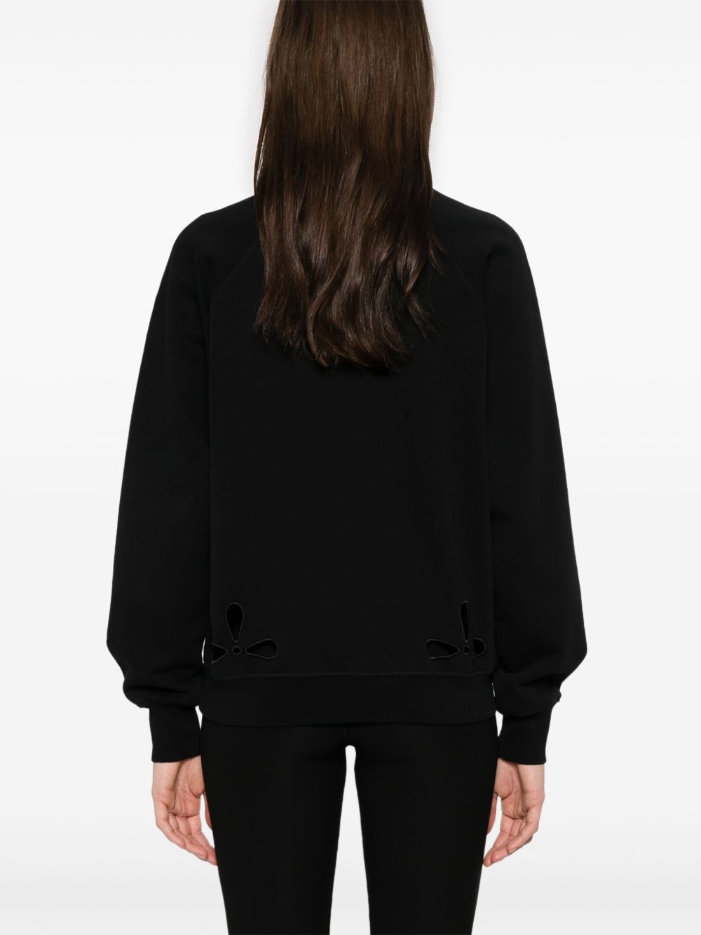 COPERNI PETAL-EMBROIDERED CREW-NECK SWEATSHIRT