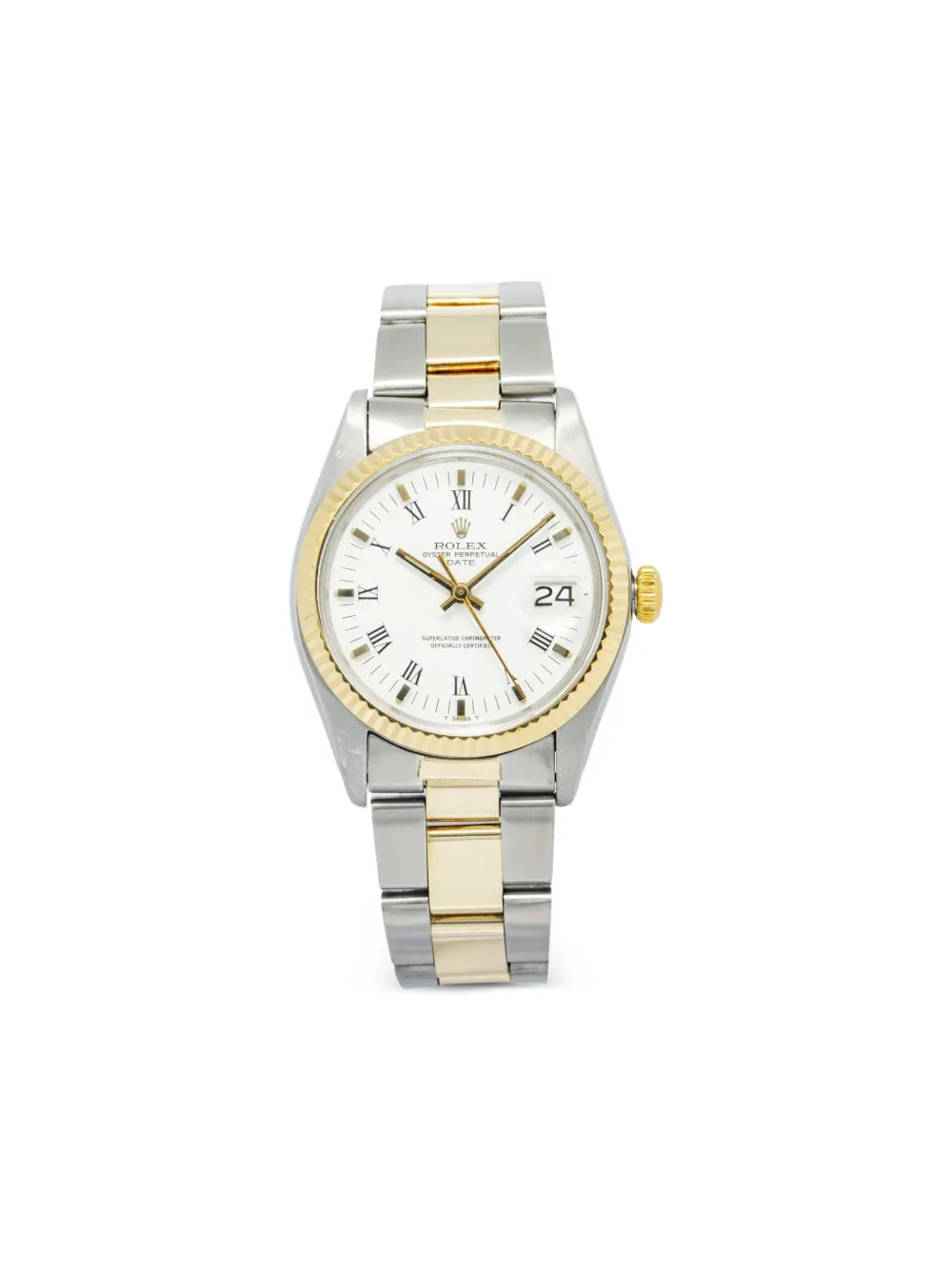 Rolex pre-owned Oyster Perpetual Date 34mm | White | Image 1
