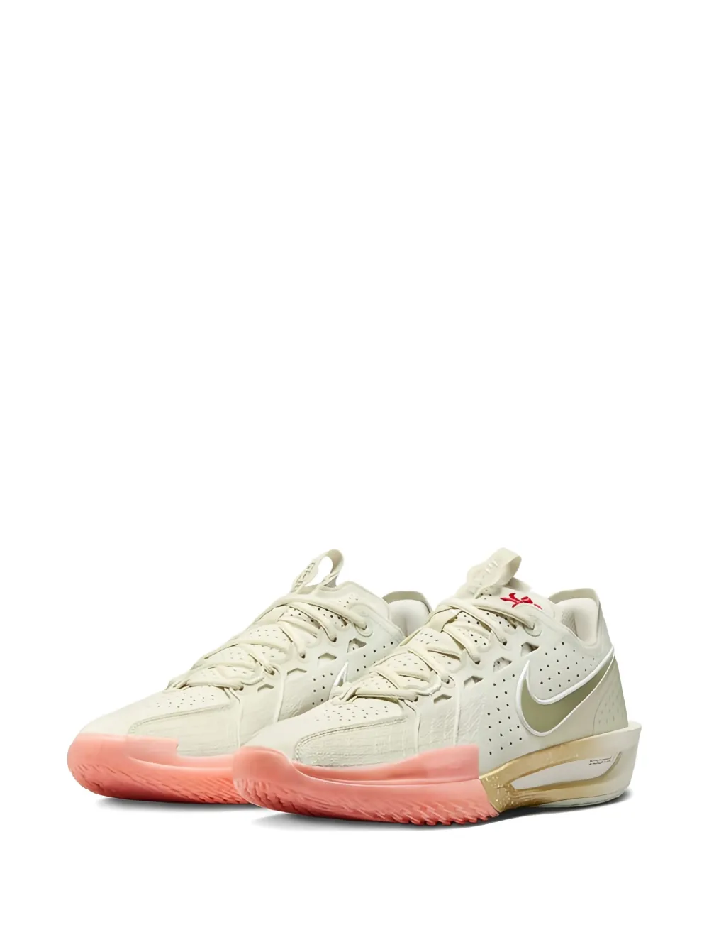 Nike Air Zoom GT Cut 3 "Our Holiday Sea Glass Oil Green Metallic Gold University Red Light Wild Mango Sail" sneakers