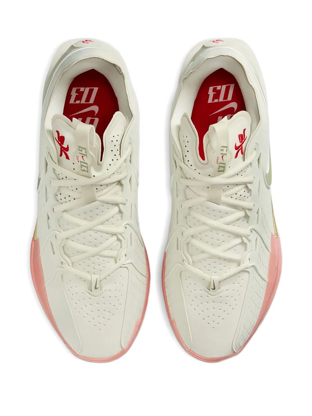 Nike Air Zoom GT Cut 3 "Our Holiday Sea Glass Oil Green Metallic Gold University Red Light Wild Mango Sail" sneakers