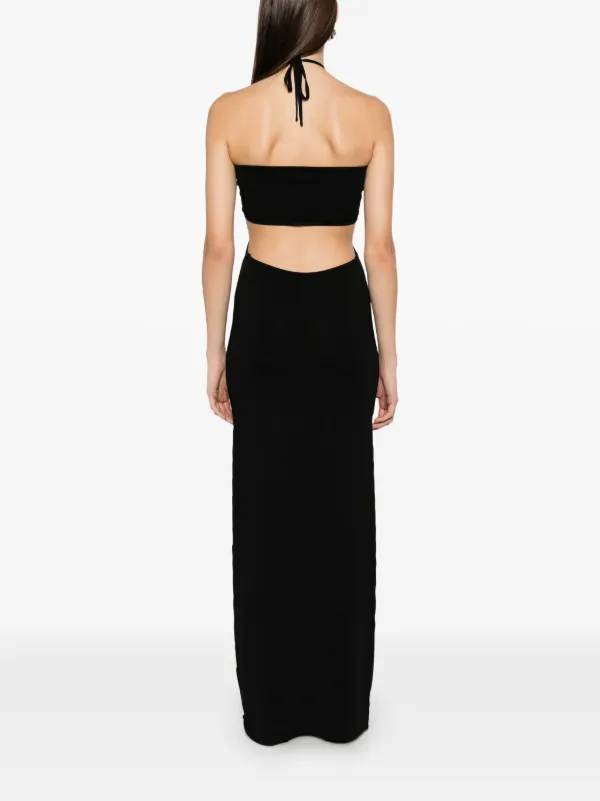 Coperni Knitted Halter Dress - Black