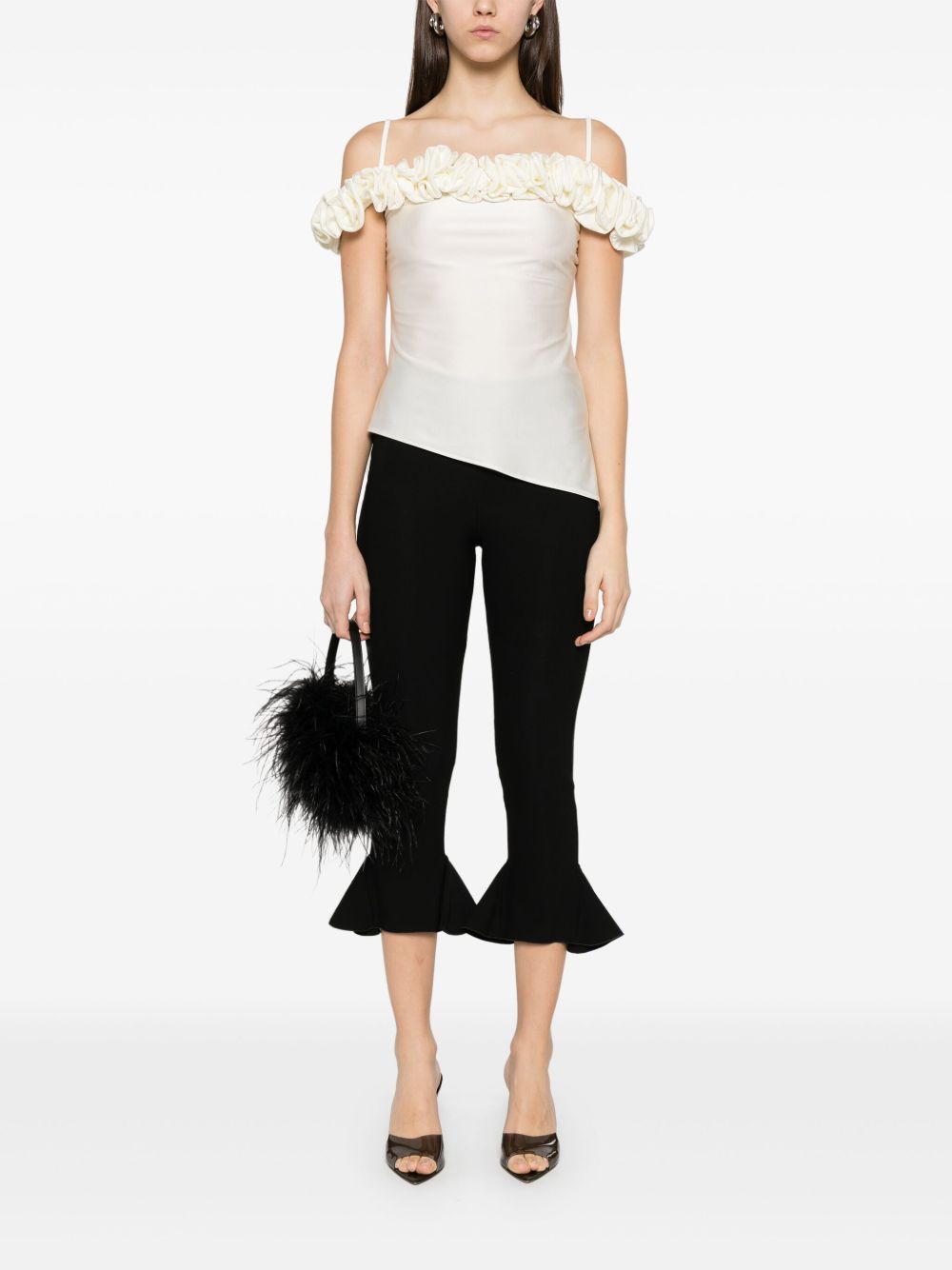 Coperni ruffled top - White