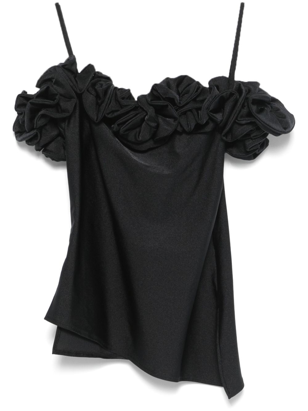 Coperni ruffled top - Black