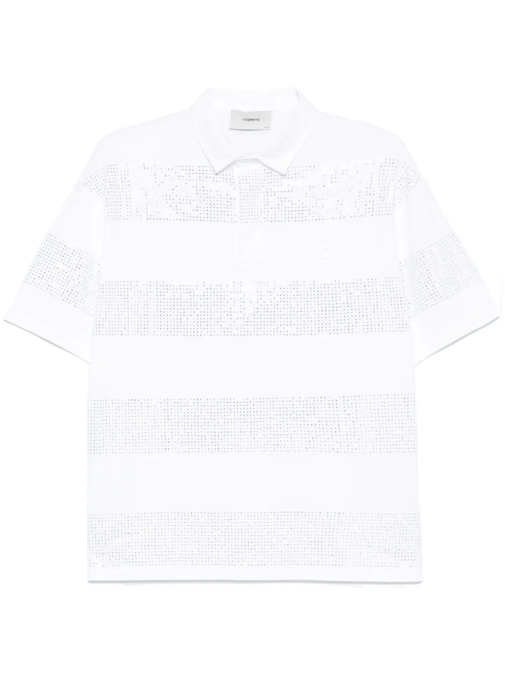 crystal-embellished polo shirt