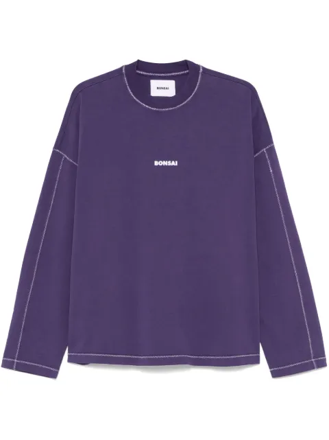 Bonsai playera manga larga con logo estampado
