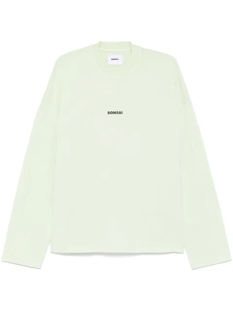 Bonsai playera manga larga con logo estampado