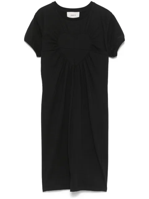 Coperni gathered heart-motif mini dress